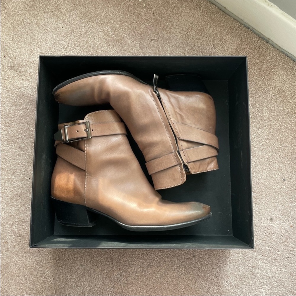 Barbara Bui Brown Ankle Boots 38 Distressed Style